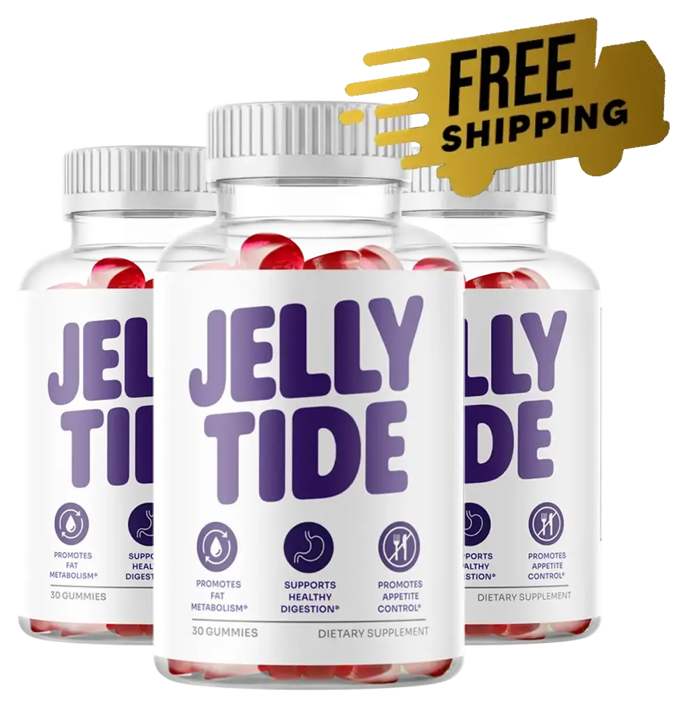 Jelly Tide three bottle gummies bundle with free shipping badge