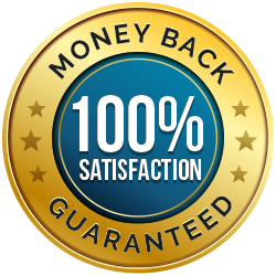 money back guarantee 100 percent satisfaction badge